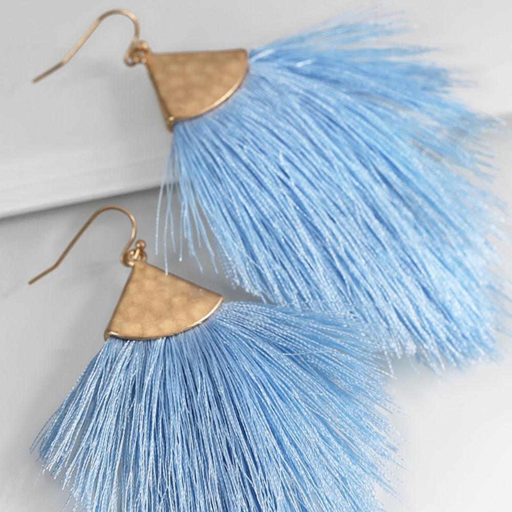 Tassel Earrings Periwinkle
